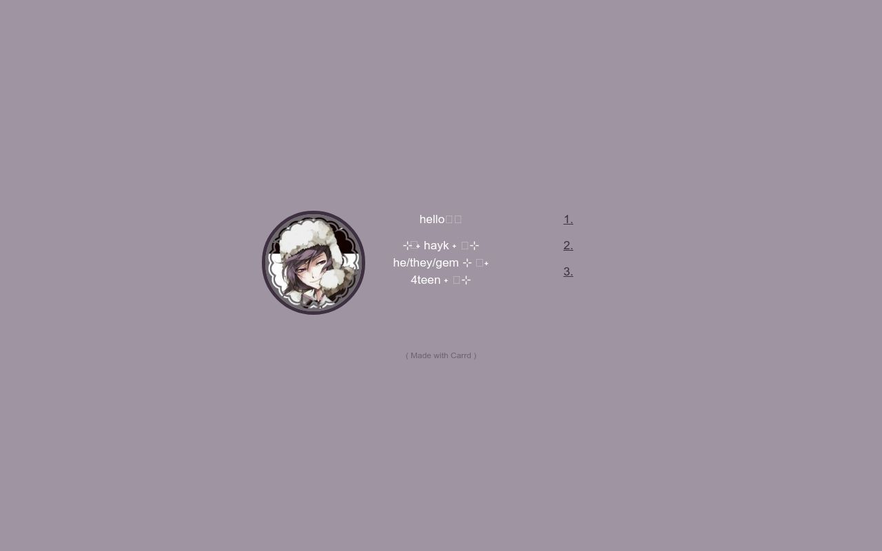 Carrd profile picture for @hayk